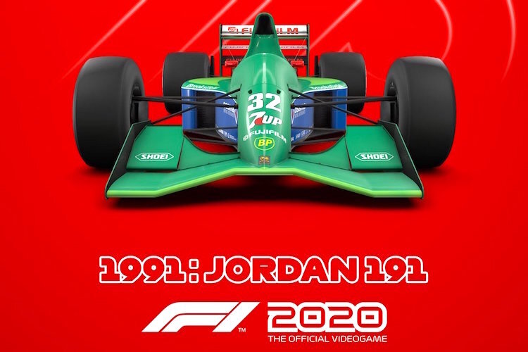 Die Spieler von F1 2020 können virtuell den Jordan 191 von Michael Schumacher bewegen