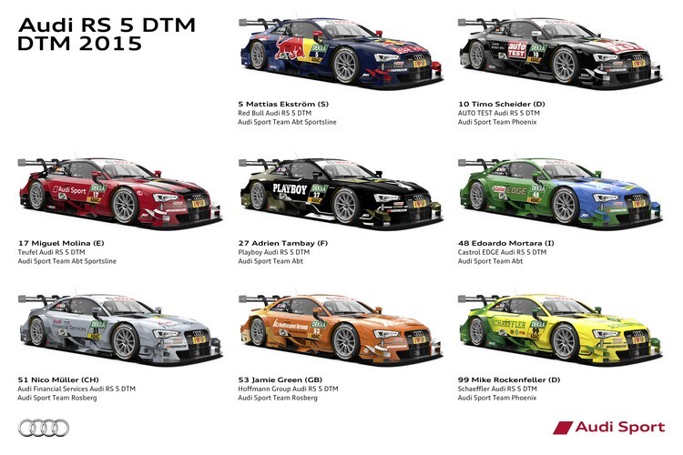 Alle Audi für die Saison 2015