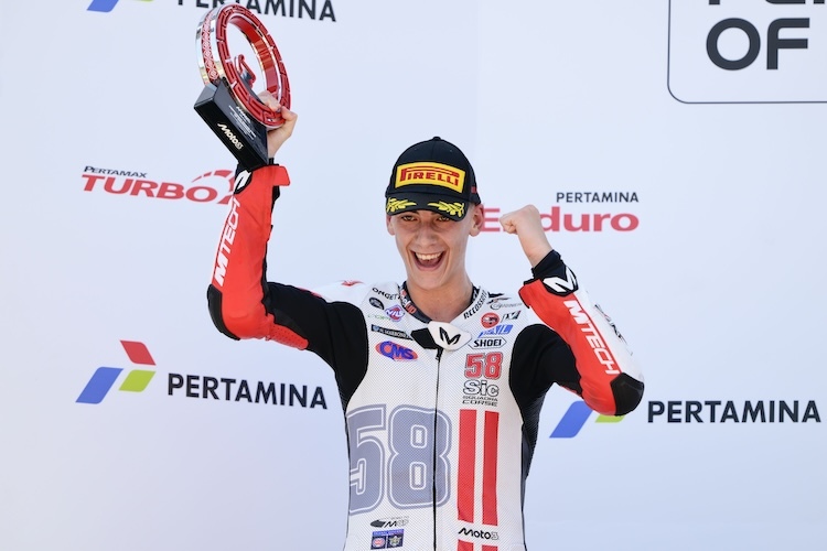 Luca Lunetta war nach Platz 2 in Mandalika überglücklich