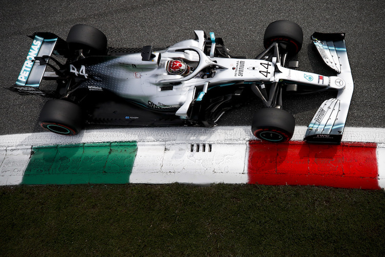 Lewis Hamilton in der Parabolica