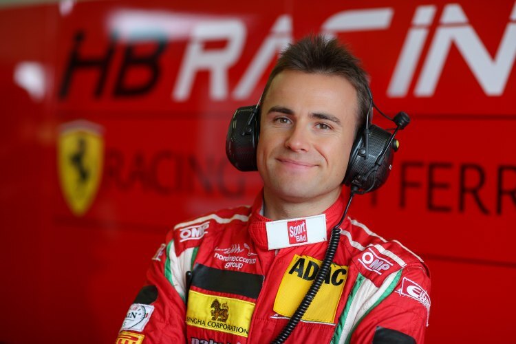 Ferrari-Werksfahrer Davide Rigon beim ADAC GT Masters auf dem Sachsenring