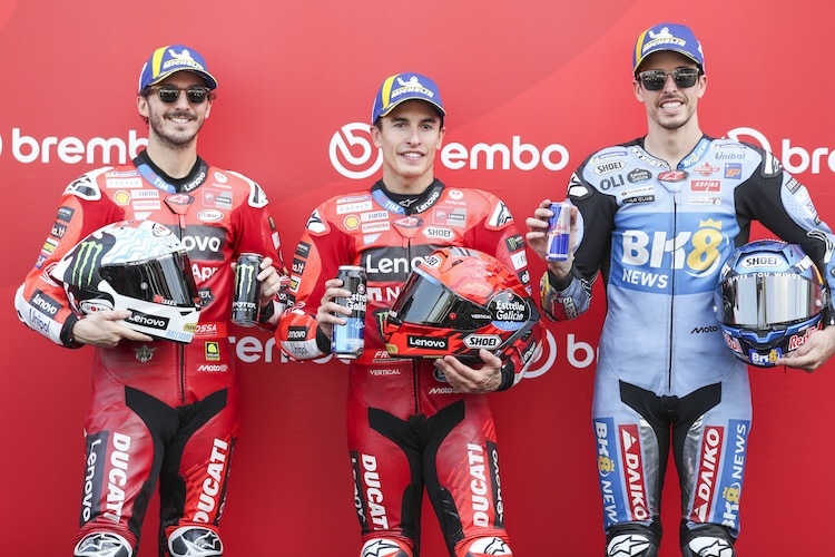 Alex Marquez schaffte es neben Bruder Marc und Pecco Bagnaia in Startreihe 1