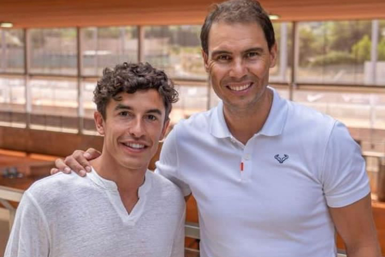 Marc Márquez mit Rafael Nadal