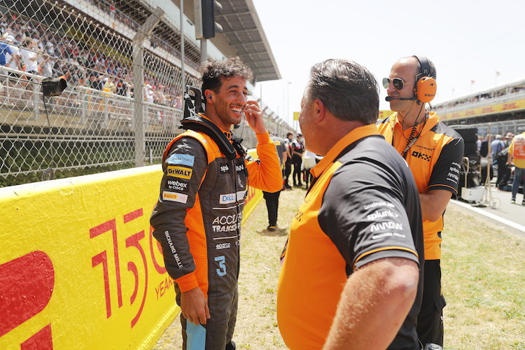 Keine dicke Luft: Daniel Ricciardo mit McLaren-CEO Zak Brown