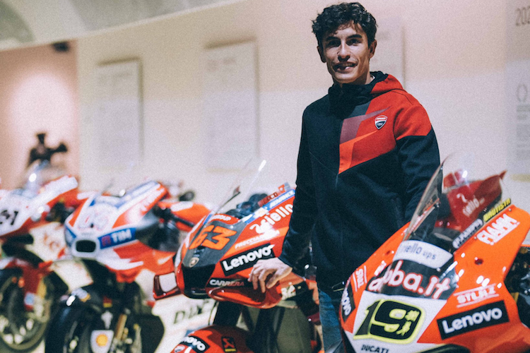 Marc Márquez chez Ducati à Borgo Panigale