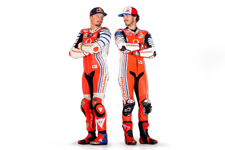 Die Teamkollegen Jack Miller und Pecco Bagnaia sind künftig in den offiziellen Ducati-Farben zu sehen