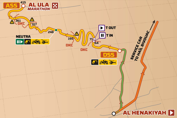 Die Route der vierten Etappe