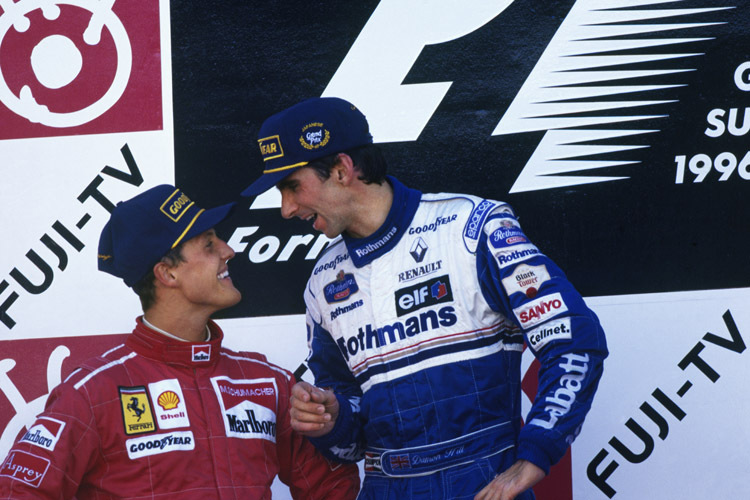 Schumi mit dem Weltmeister 1996, Damon Hill