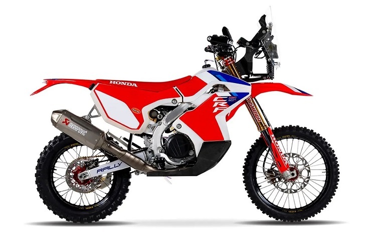 Der HRC-Umbaukit ist so umfassend, dass die technische Ausgangslage der Honda CRF450RX Rally kaum mehr zu erkennen ist