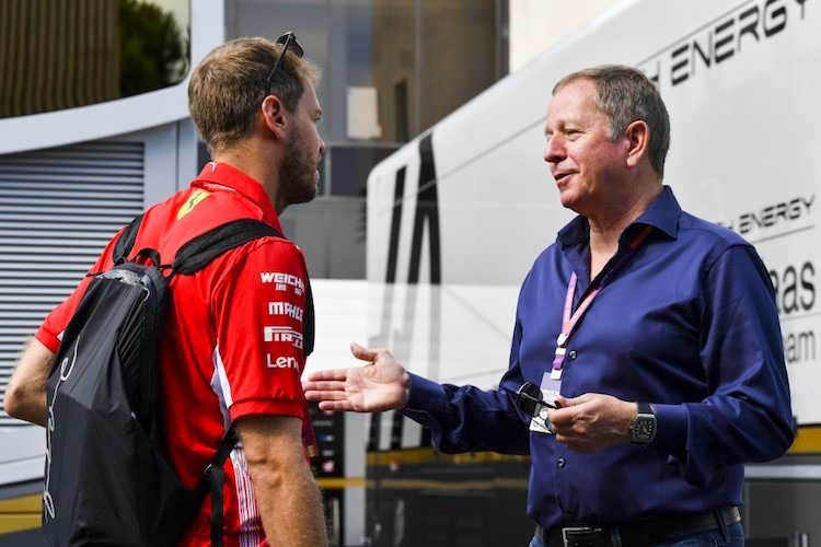 Sebastian Vettel und Martin Brundle