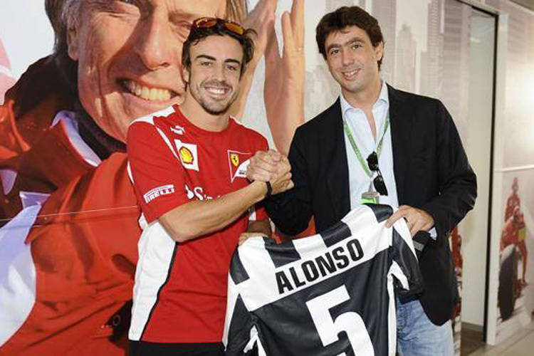 Fernando Alonso mit Andrea Agnelli
