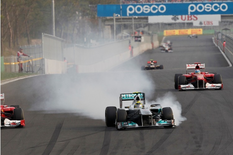 Damit begann das Problem: Rosberg bremst sich die Reifen platt