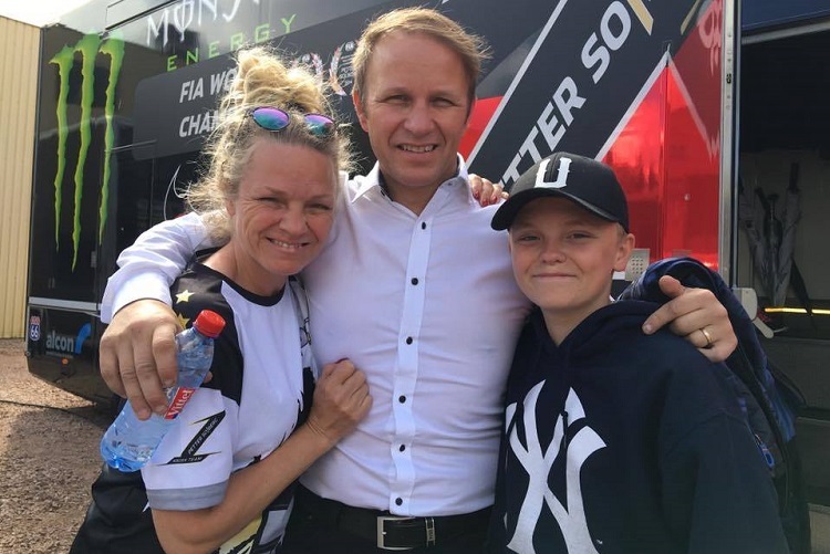 Pernilla, Petter und Oliver Solberg