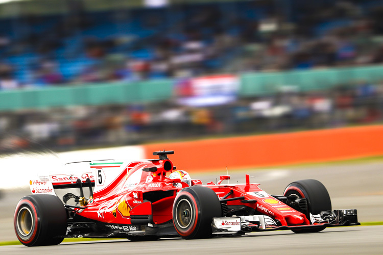 Sebastian Vettel in Silverstone