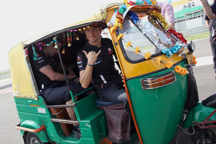 Ganz entspannt – Jenson Button in Indien