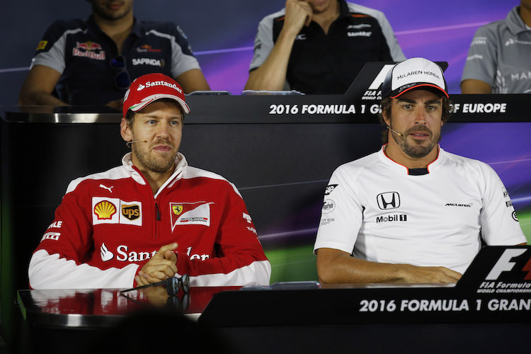 Sebastian Vettel und Fernando Alonso