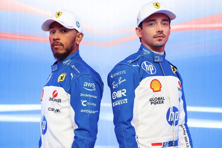Das Design der Rennanzüge von Lewis Hamilton und Charles Leclerc fällt mutiger aus