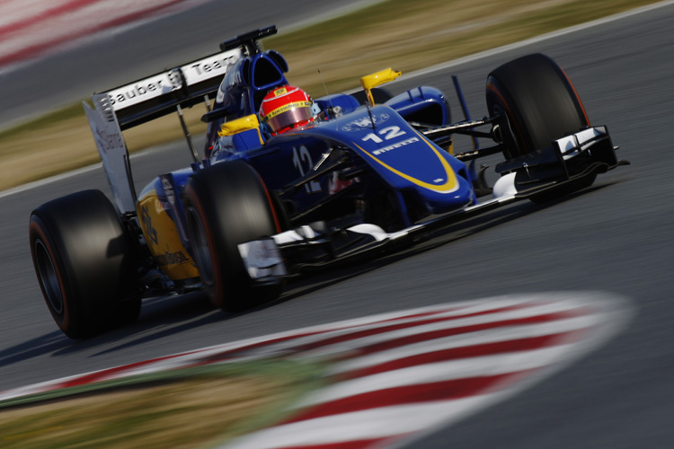 Felipe Nasr drehte 159 Runden auf dem Circuit de Catalunya in Barcelona