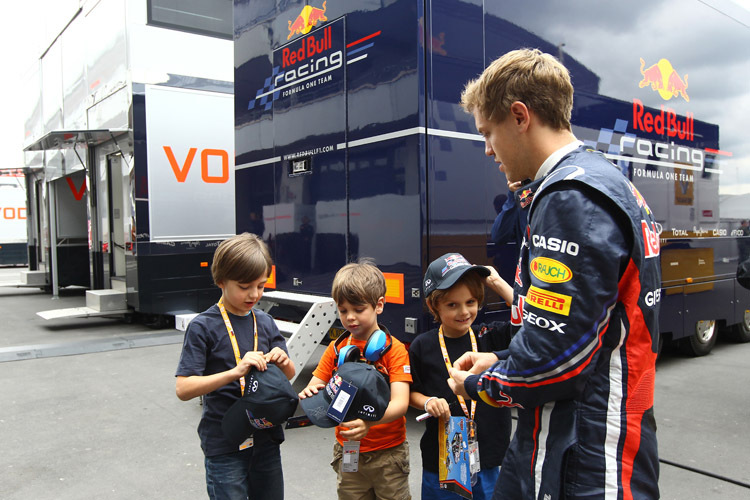 Drei Vettel-Fans...