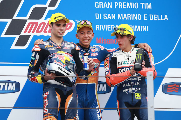 Podium Moto3: Oliveira, Bastiani, Antonelli