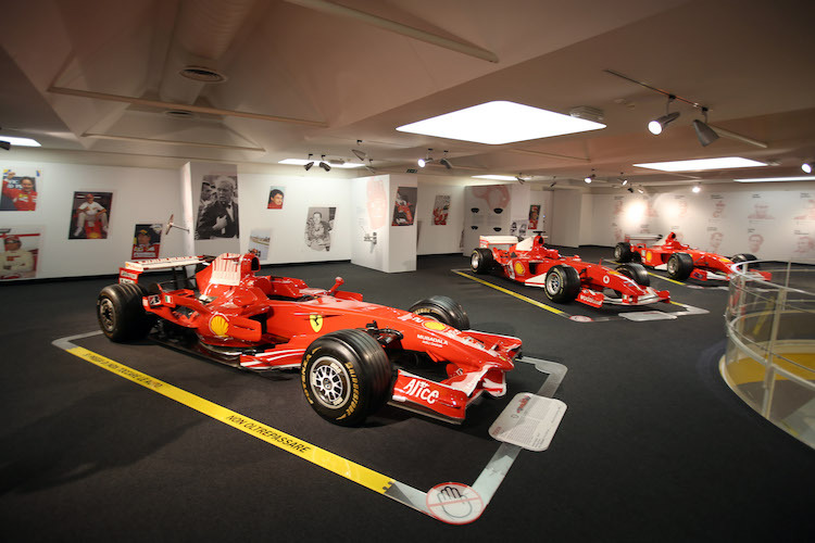Die Rennwagen von Michael Schumacher sind fester Bestandteil