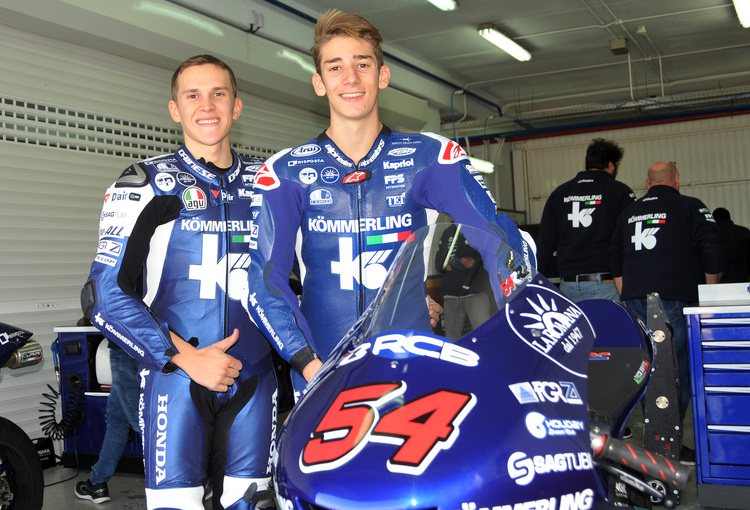 Das neue Kömmerling-Gresini-Honda-Team mit Rodrigo und Rossi