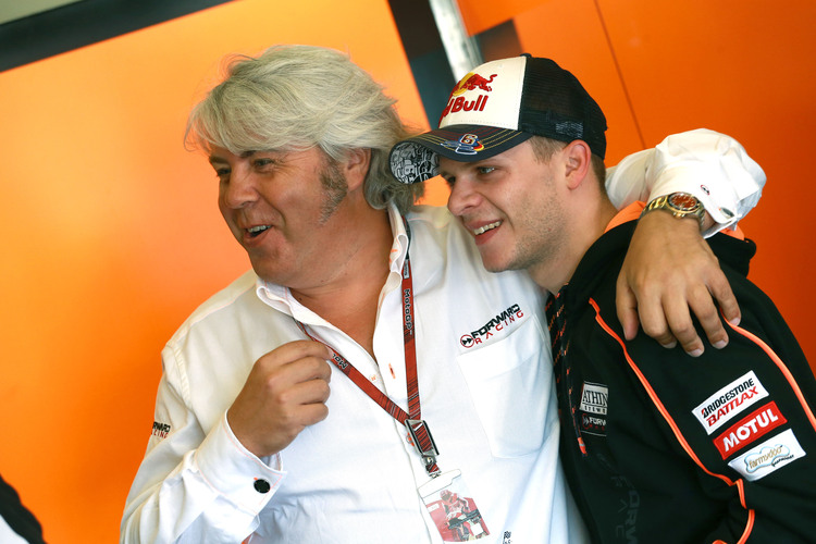 Am Wochenende auf dem Sachsenring: Giovanni Cuzari mit Stefan Bradl