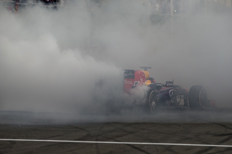 Sebastian Vettel feiert den Titelgewinn