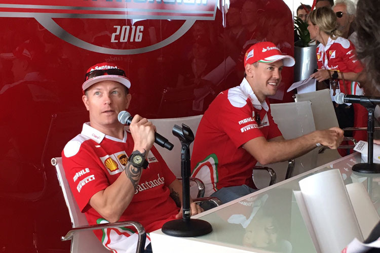 Kimi Räikkönen und Sebastian Vettel mussten nach Daytona reisen