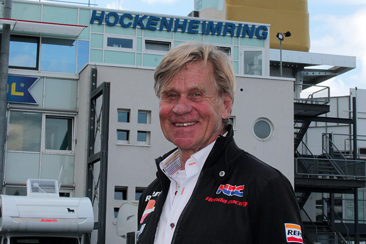 Walter Koschine wurde 1976 beim Heim-Grand Prix auf dem Nürburgring auf Maico Zweiter in der 125-ccm-Klasse 