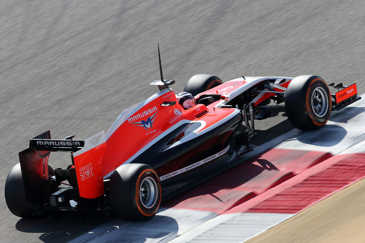 Max Chilton bei Testfahrten mit dem Marussia-Ferrari vor genau einem Jahr
