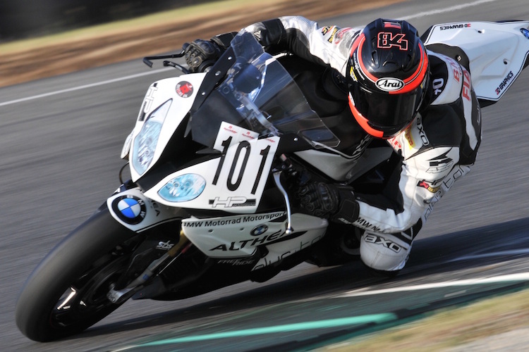 Michel Fabrizio mit einer Althea BMW in der CIV Superbike