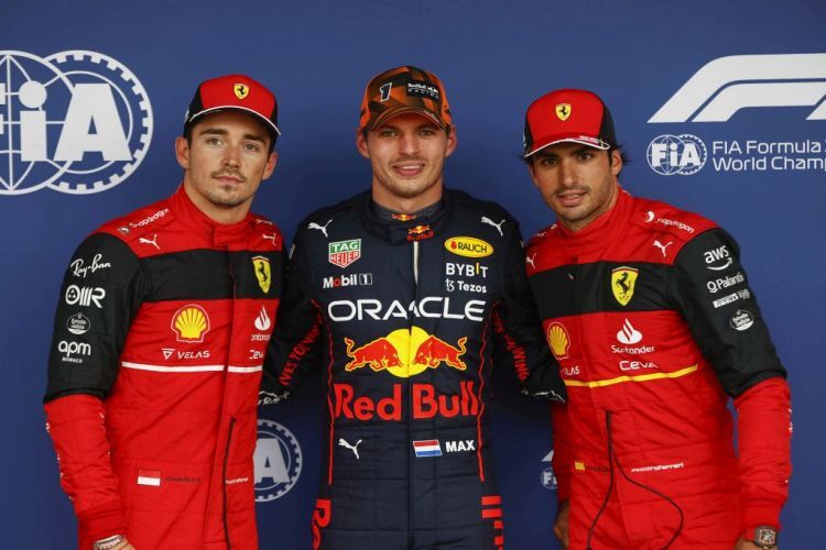 Charles Leclerc, Max Verstappen & Carlos Sainz