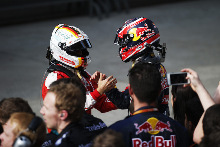 Sebastian Vettel und Daniil Kvyat