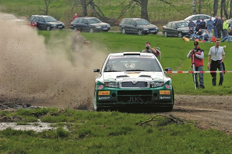 Matthias Kahle im Skoda Fabia WRC
