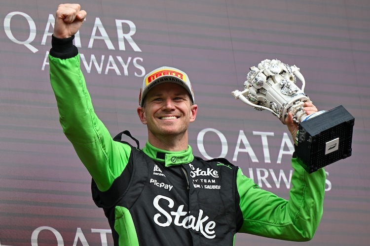 Nico Hülkenberg durfte in Silverstone seinen ersten Podestplatz feiern