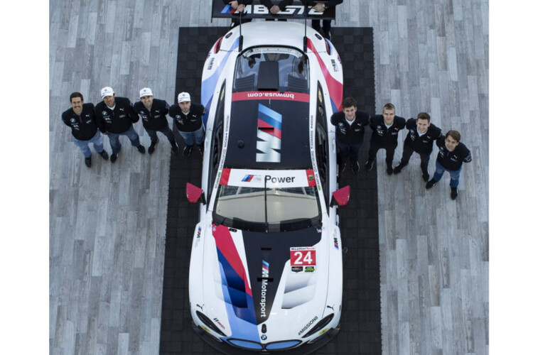 Von oben gut zu erkennen: Das M-Sport-Design des BMW M8 GTE
