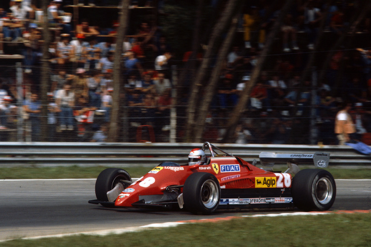 Andretti beim Grossen Preis von Italien 1982 im Ferrari