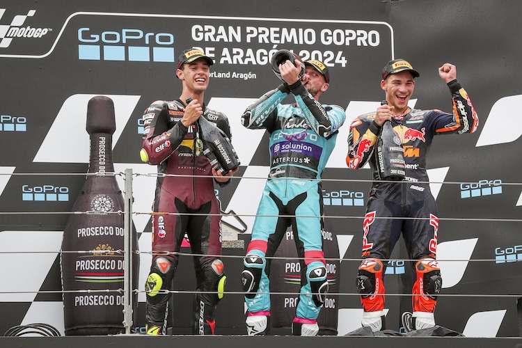 Erstes Moto2-Podium für Deniz Öncü (re.)