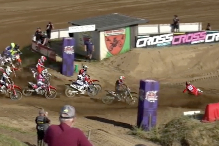 Noah Ludwig zog den Holeshot und stürzte