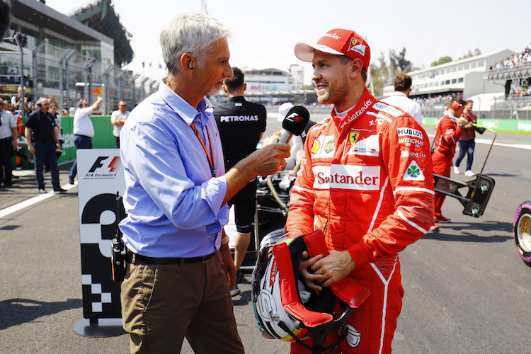 Damon Hill mit Sebastian Vettel