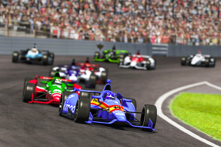 Fernando Alonso beim virtuellen Rennen in Indy