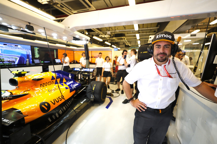 Fernando Alonso 2019 beim WM-Finale von Abu Dhabi