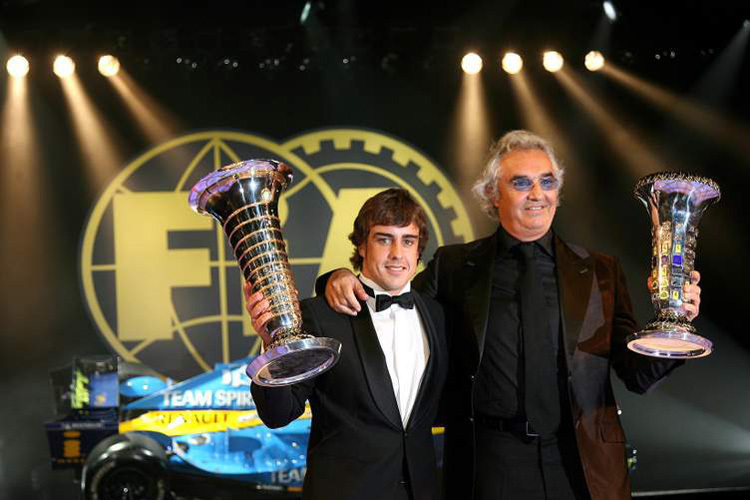Fernando Alonso mit Flavio Briatore: WM-Titel für Renault