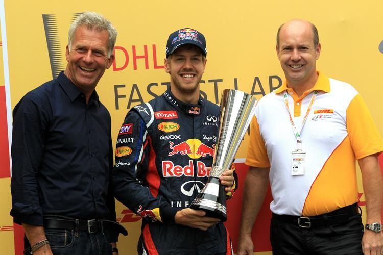Sebastian Vettel holt wie 2012 die DHL-Trophäe