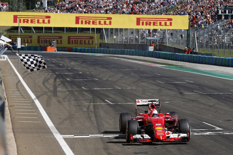 Sebastian Vettel gewinnt das Rennen in Budapest