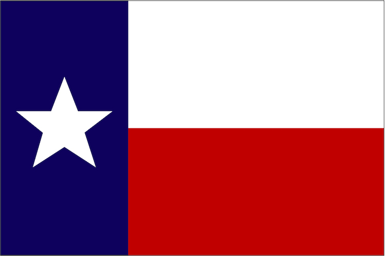 Die Flagge des US-Bundesstaates Texas