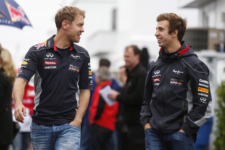 Sebastian Vettel mit dem jungen Antonio Felix da Costa