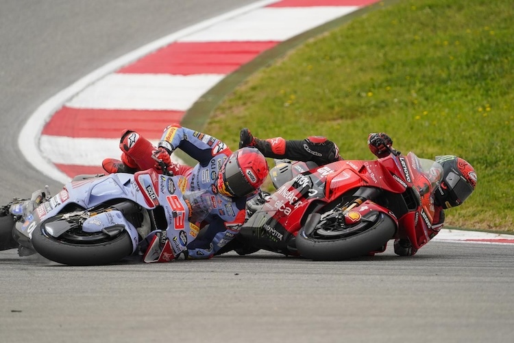 Trotz reichlich Zündstoff, die Kollision der beiden Ducati-Stars Márquez und Bagnaia war nichts anderes als ein normaler Rennunfall