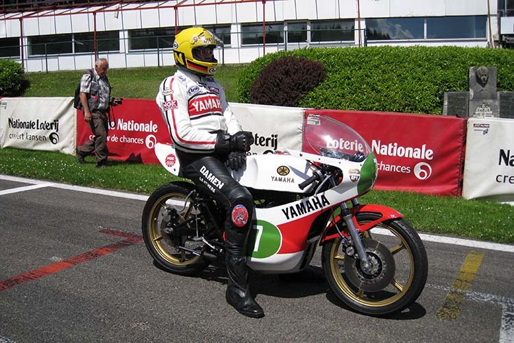 Dieter Braun: Auf der Yamaha 250 beim Classic-Event in Spa-Francorchamps